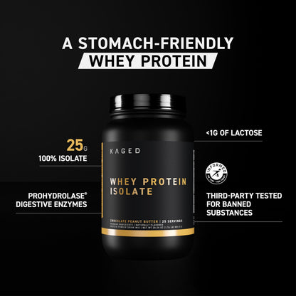 Kaged Whey Protein Isolate Elite Powder | Vanilla | Whey, Casein, & Milk Protein Blend | Post Workout Recovery Drink | Supports Muscle Building | Supplements for Men & Women | 2 lbs