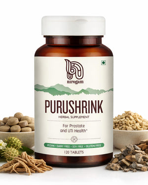 Nirogam Purushrink - BPH Prostate Supplement for Men, Supports Better Sleep & Urinary Health - Natural Ayurvedic Herbal Supplement 120 Tablets - Vegan, Dairy Free, Gluten Free NirogamBuy Supplements Australia
