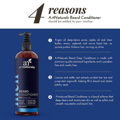 Artnaturals Beard Conditioner with Tea Tree & Jojoba Oil, 8 fl oz