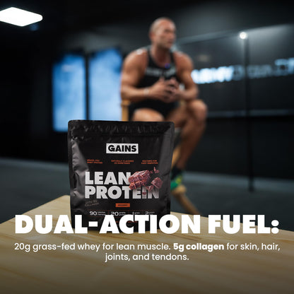 Gains in Bulk Lean Protein Powder with 20g Protein, Strawberry, 27 Servings
