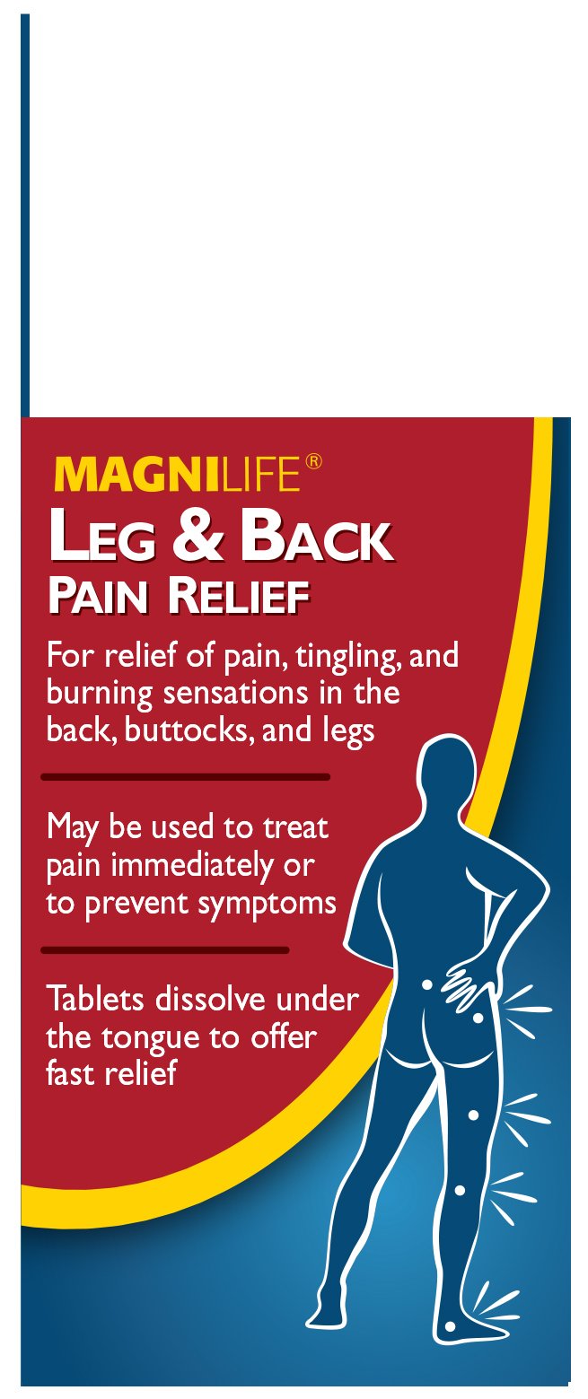MagniLife Leg & Back Pain Relief Tablets,125 Ct, Fast-Acting Pain Relief Naturally Soothes Burning, Tingling & Stabbing Aches, Symptomatic or Preventative, Non-Habit Forming Quick-Dissolve Tablets MagniLife buy supplements Au