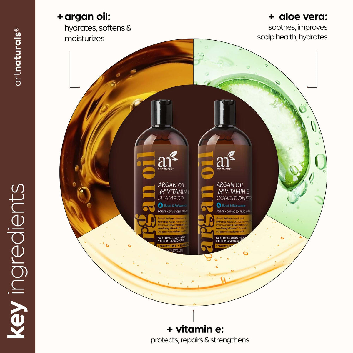 ArtNaturals Argan Oil Shampoo & Conditioner Set, 16 fl oz