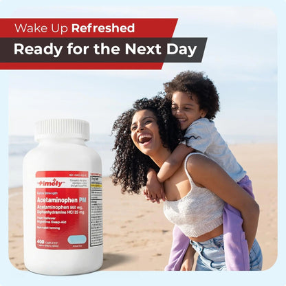 TIME-Cap Labs 400 Caplets Extra Strength Acetaminophen 500mg PM & Diphenhydramine HCl 25mg - PM Pain Reliever & Sleep Aid, Helps with Occasional Headaches & Minor Aches & Pains TIME-CAP LABS, INC.Buy Supplements Australia