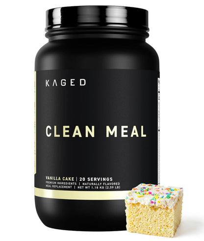 Kaged Clean Meal Powder | Chocolate Peanut Butter | Meal Replacement Shake | Whey Protein Isolate | Clean Carbs, MCT Oil Fats, Organic Vitamins and Minerals | Supplements for Men & Women | 20 Servings