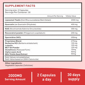Uarcool Fisetin Supplement 2000mg for Healthy Aging and Longevity, Skin Health, Brain - Soy Free, Vegetarian - 60 Softgels UarcoolBuy Supplements Australia