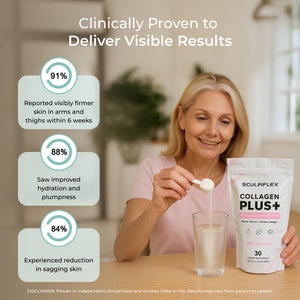 Sculpiflex Hydrolyzed Collagen Peptides Powder, Marine, Bovine, and Chicken Unflavored Multi Collagen Complex for Women, Firms Skin and Boosts Elasticity, Hydrating with Hyaluronic Acid (30 Servings) SCULPIFLEX buy supplements Au