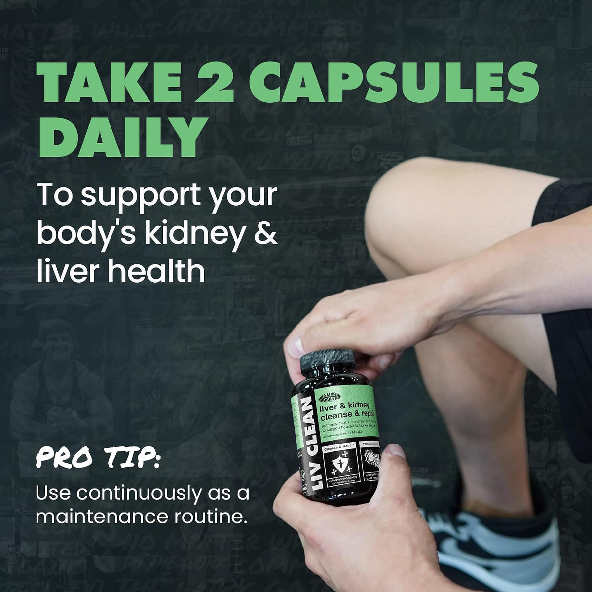 Gains in Bulk Liv Clean Liver & Kidney Cleanse, Milk Thistle, 60 Capsules