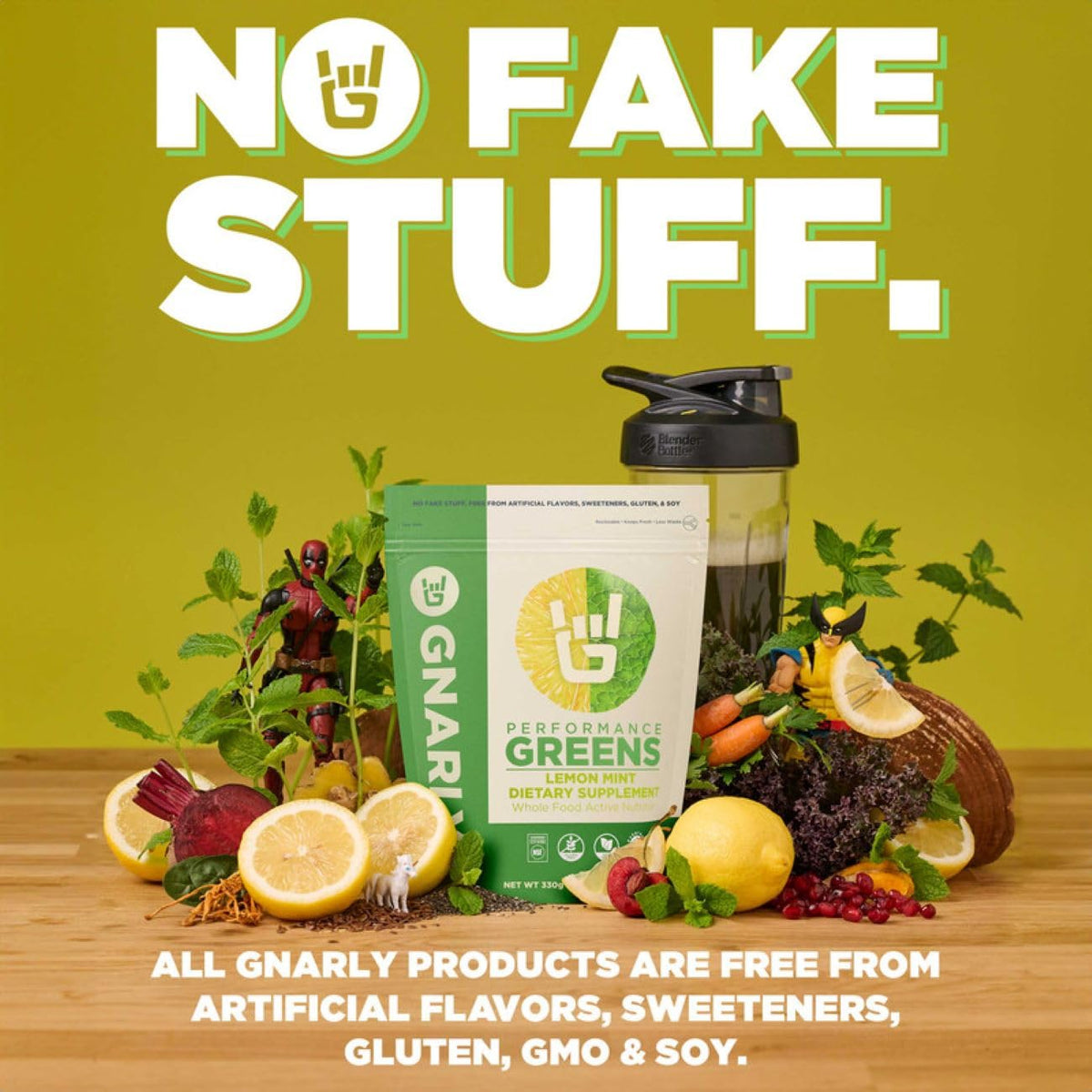 Gnarly Nutrition Greens Superfood Powder – Blueberry Acai Performance Super Greens Powder – NSF Sport Certified – Organic, Probiotics & Essential Micronutrients - Blueberry Acai, 11.64 oz