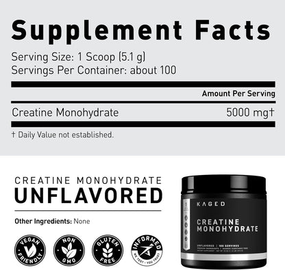 Kaged Creatine Monohydrate, Glutamine & Intra Workout Bundle | Pre, Intra, & Post Workout Supplement Kit | Muscle Recovery and Growth