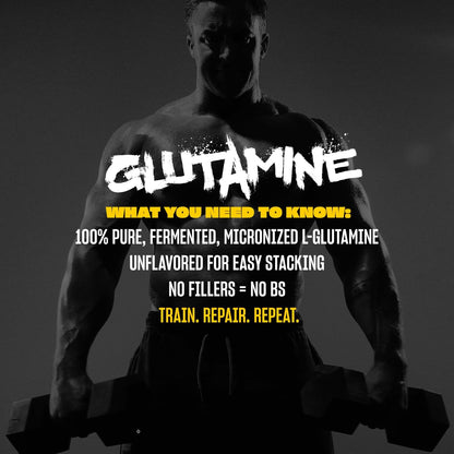 Mutant Glutamine - 100% Pure Workout Supplement to Help Replenish Glutamine Levels for Improved Muscle Repair, Immune and Digestive System Support After Physical Activity – 300 g – Unflavored