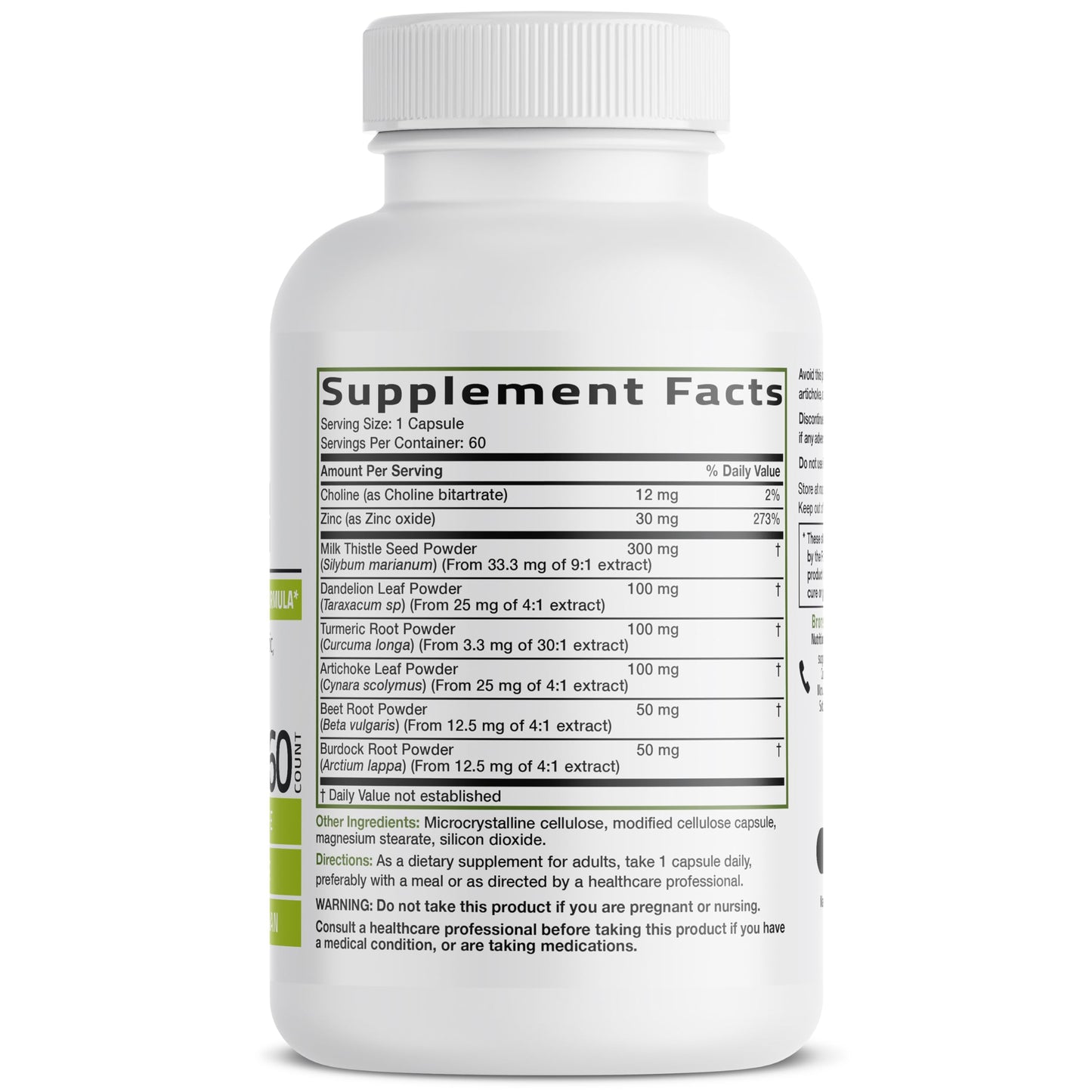 Bronson Liver Detox Advanced Detox & Cleansing Formula Supports Health Liver Function with Milk Thistle, Dandelion Extract, Turmeric, Artichoke Leaf & More