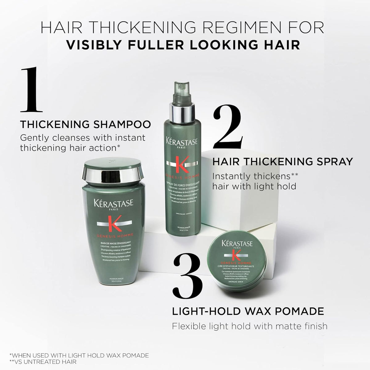 Kerastase Genesis Homme Bain De Masse Shampoo – For Men, 8.5 Fl Oz