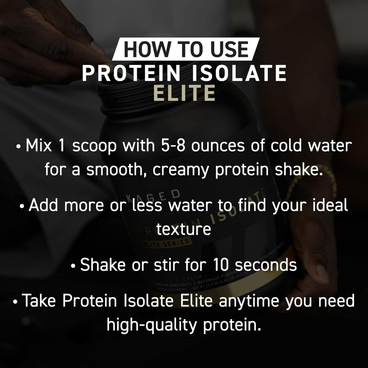 Kaged Whey Protein Isolate Elite Powder | Vanilla | Whey, Casein, & Milk Protein Blend | Post Workout Recovery Drink | Supports Muscle Building | Supplements for Men & Women | 2 lbs