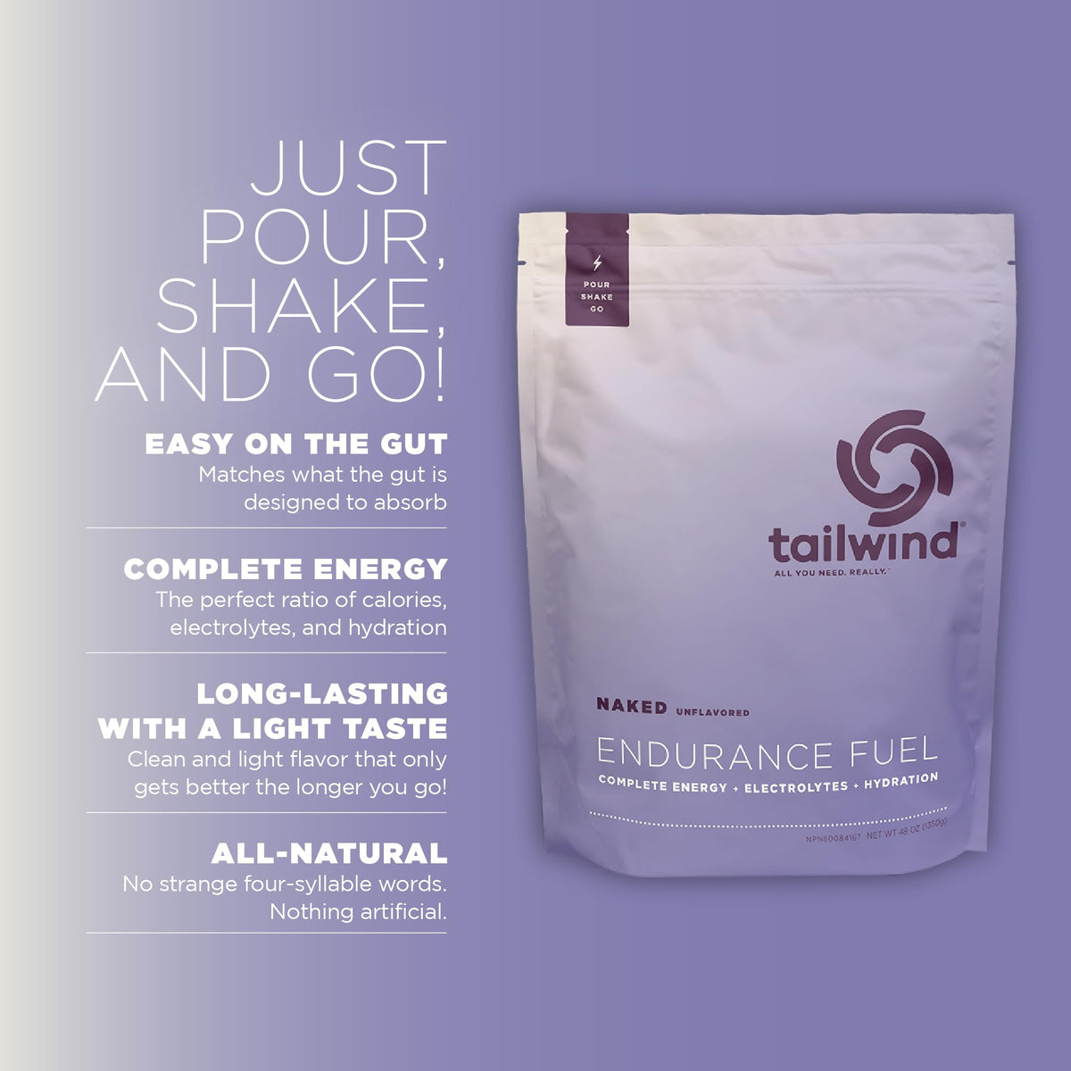 Tailwind Nutrition Endurance Fuel, Dauwaltermelon, 50-Serving Bag