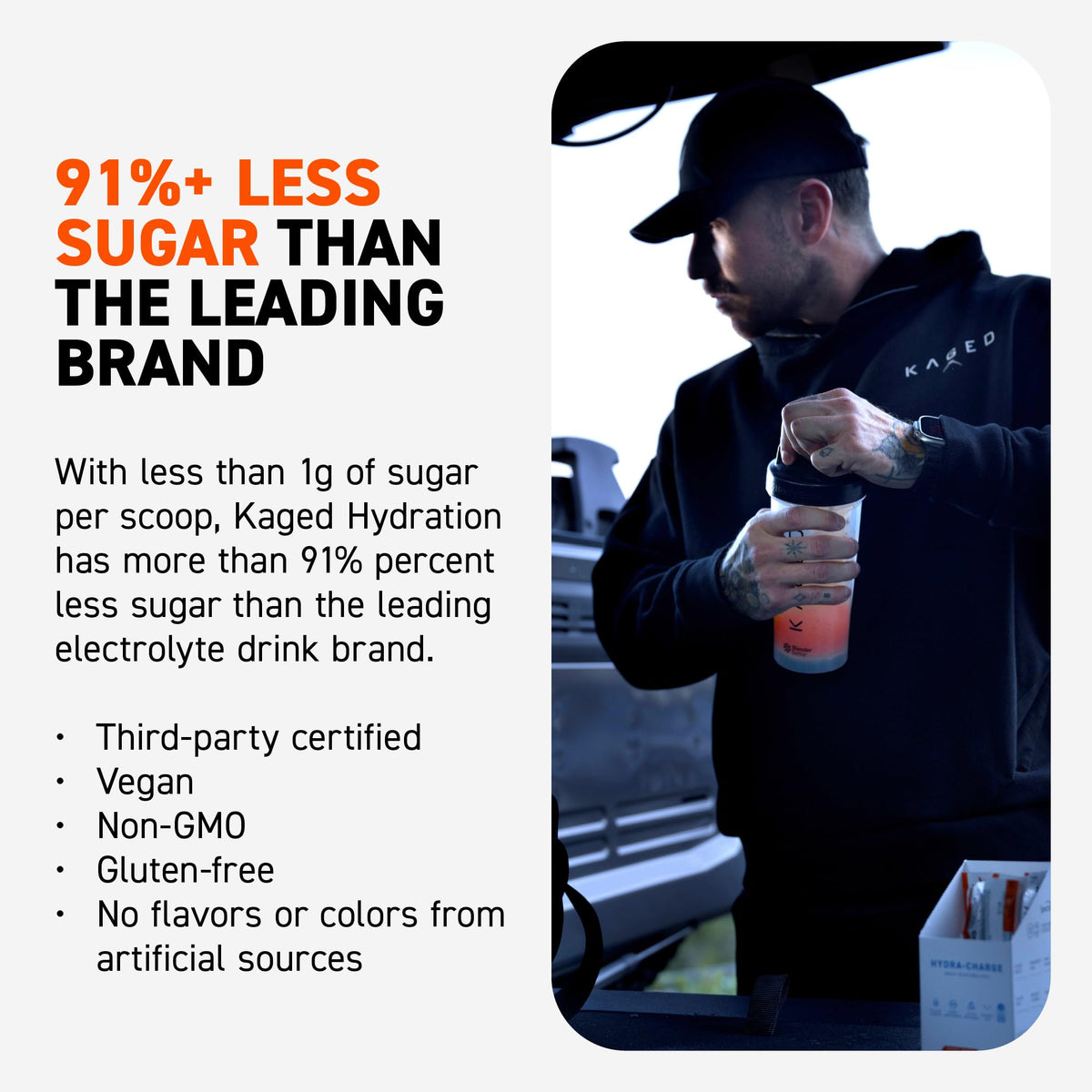 Kaged Electrolytes, Muscle Hydra-Charge Premium Electrolyte Powder, Hydration Electrolyte Powder, Pre Workout, Post Workout, Intra Workout, Fruit Punch, 60 Servings