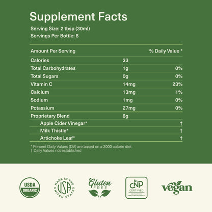Liver Complete Liquid 8 oz - Organic Liver Cleanse Detox Formula, Herbal Support for High Enzymes with Milk Thistle Dandelion Chanca Piedra, Easy Absorbing
