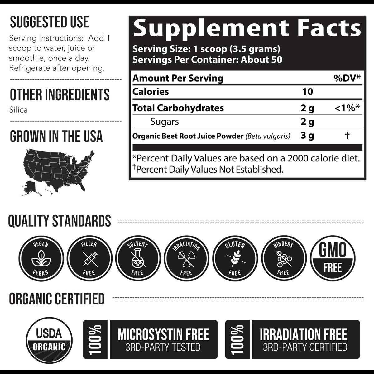 BioBeet® Max Strength Beet Root Juice Powder – 20:1 Concentrate, Each Serving Derived from 60,000 mg Organic Beetroot - Cold-Pressed, USA Grown – Nitric Oxide, Circulation Support – 50 Servings