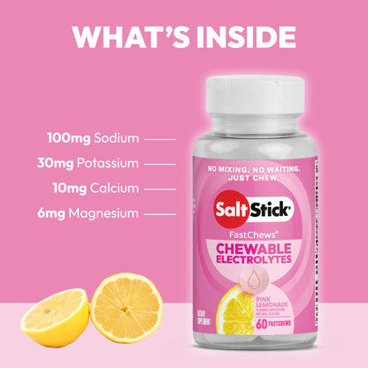 SaltStick High Sodium Electrolyte FastChews - Mixed Berry, 60 Tablets