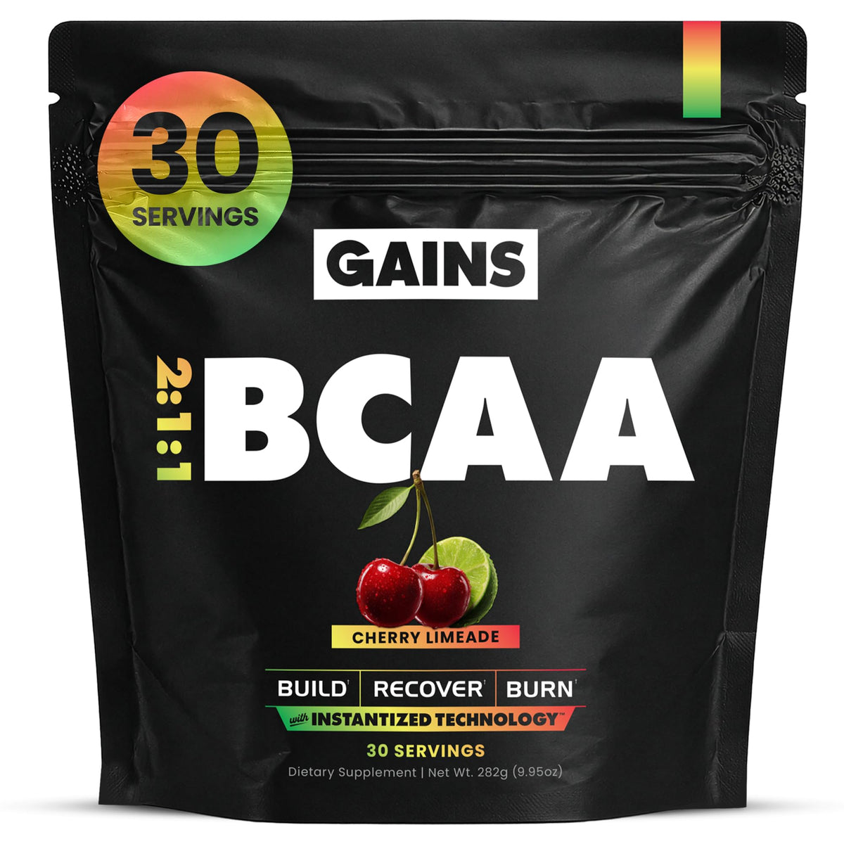 Gains in Bulk BCAA Powder, Amino Acids, Unflavored, 30 Servings