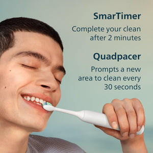 Suplement ​Philips Sonicare 4100 Series Electric Toothbrush - Sonic Toothbrush with Advanced Sonic Technology, Pressure Sensor, Two Intensity Settings, VelvetGlow USA