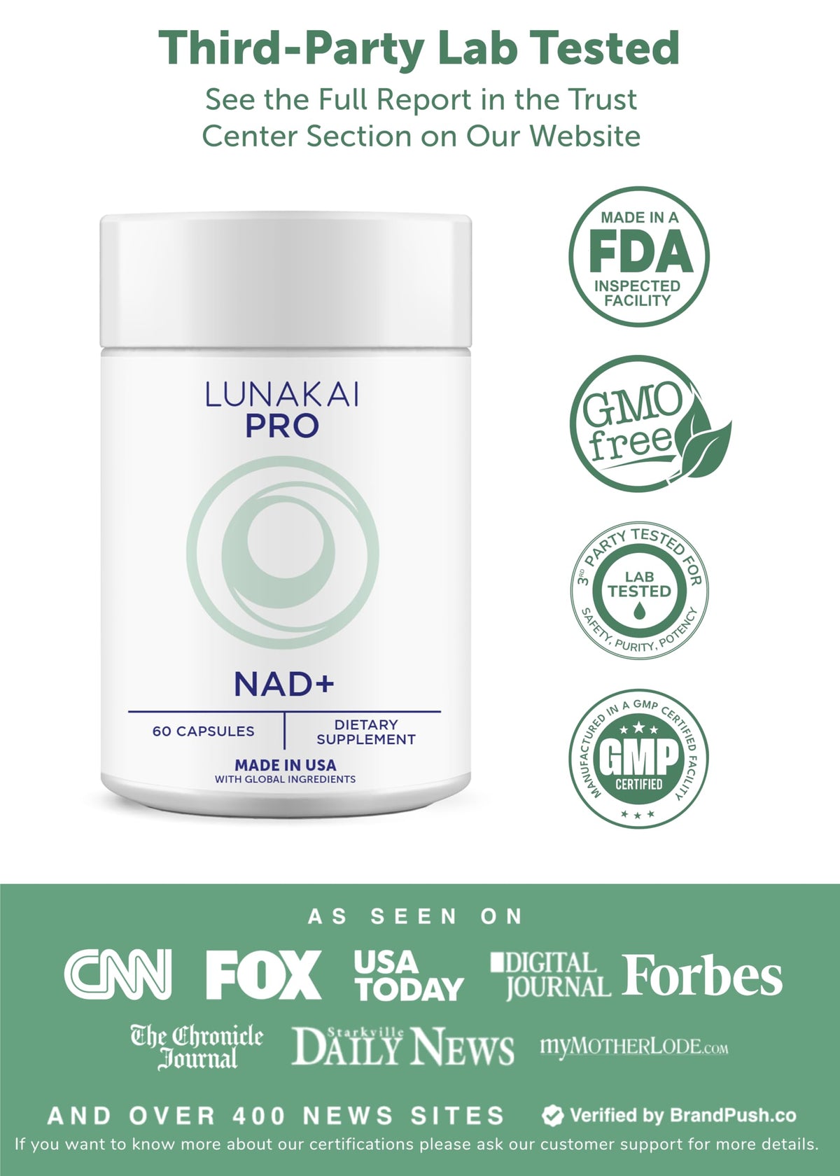 Suplement ​Lunakai USA Made Dual-Pathway NAD+ Formula with NR & Resveratrol – Natural NAD Supplement for Women & Men – Healthy Aging 7 - VelvetGlow USA