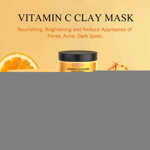 SHVYOG Turmeric Vitamin C Clay Mask with Kaolin Clay for Dull & Blemish-Prone Skin, Deep Cleansing Facial Mask, Face Masks Skincare for Controlling Oil