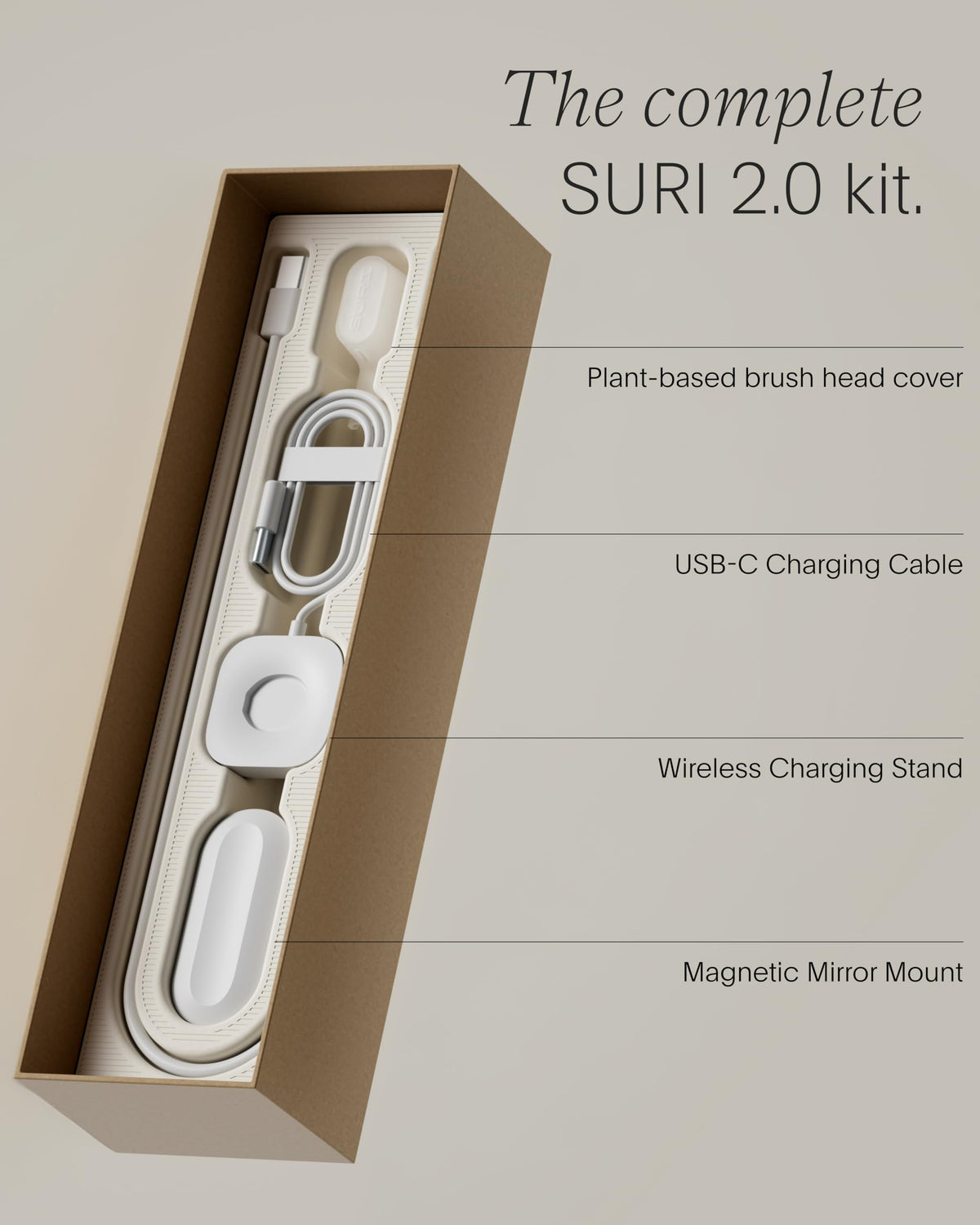 Suplement ​SURI 2.0 New Sonic Electric Toothbrush with Pressure Sensor | 1 Month+ Battery | Electric Toothbrush for Adults - VelvetGlow USA