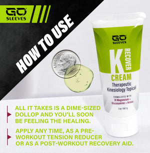 Go Sleeves Sports Recovery Cream - Concentrated Muscle and Joint Recovery Lotion – Magnesium Chloride Cream with Arnica for Muscle Pain and Stiffness from Running, Exercise, Backache – 2 Ounces GO SLEEVESBuy Supplements Australia