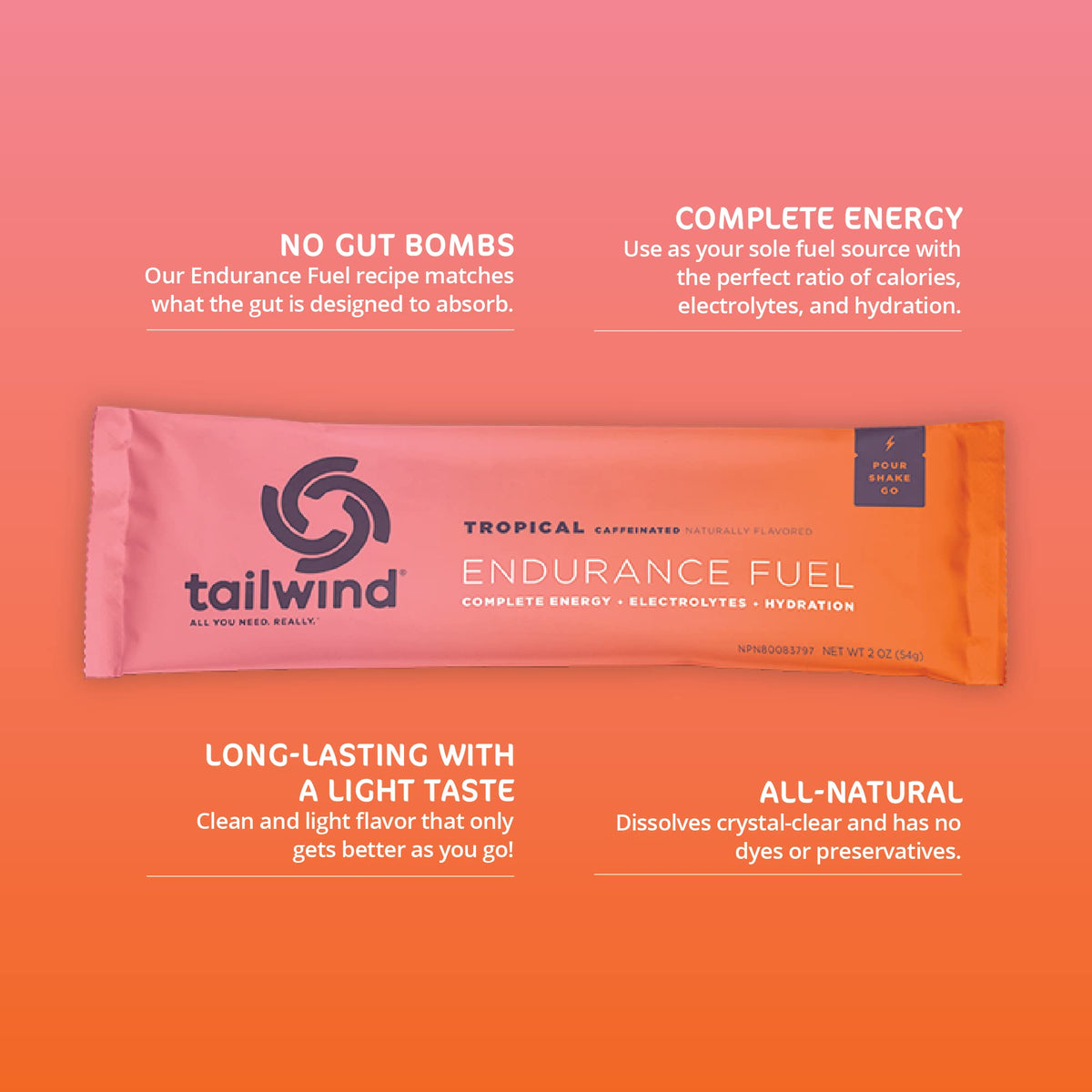 Tailwind Nutrition Endurance Fuel, Berry, 12 Servings