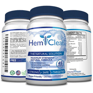 HemClear for Hemorrhoids - Vegan Formula for Hemorrhoid Relief & Vascular Health - Maximum Strength 2 Bottle 90 Capsules HemclearBuy Supplements Australia