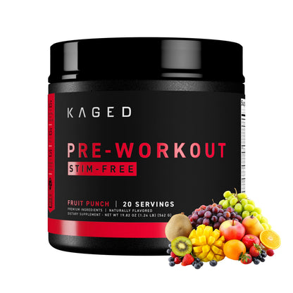 Kaged Original Pre Workout Powder | Fruit Punch | Pre-Workout with Creatine, Beta Alanine, L-Citrulline, BCAAs | 274 mg Caffeine | Pre Supplements for Men & Women | 20 Servings