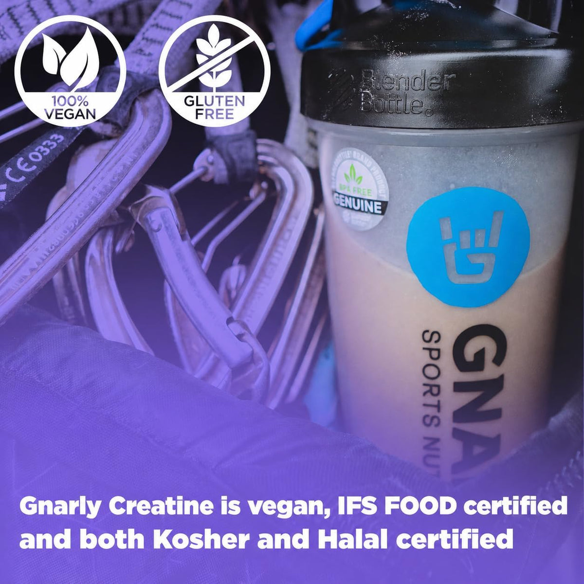 Gnarly Nutrition Creatine Powder – Vegan Creatine Supplement – NSF Sport Certified, Optimized Recovery – Sports Nutrition – 5g Creatine Monohydrate – Unflavored, 15.87 oz