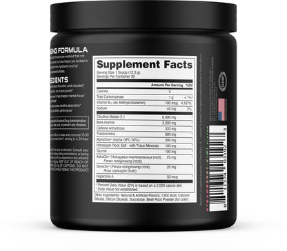 Bucked Up - Woke - HIGH STIM Pre Workout - Best Tasting - Focus Nootropic, Pump, Strength and Growth, 30 Servings (Rocket Pop)