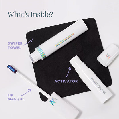 Wonderskin Wonder Blading All Day Lip Stain Peel Off Masque and Reveal Kit - Long Lasting, Waterproof Nude Lip Tint, Transfer Proof Natural Makeup Stain Kit (Bella)