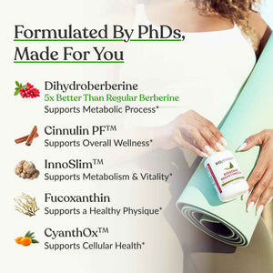 BIOptimizers Berberine Breakthrough Supplement - Metabolic Support –Healthy Metabolism - 60 Capsules – Vegetarian, Gluten-Free, Soy-Free