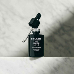 Brickell Men's Retinol Skin Care Serum Treatment For Firming Face Lines & Eye Wrinkles, Deep Hydrating Facial Serum For Anti-Aging, With Retinol, Aloe,