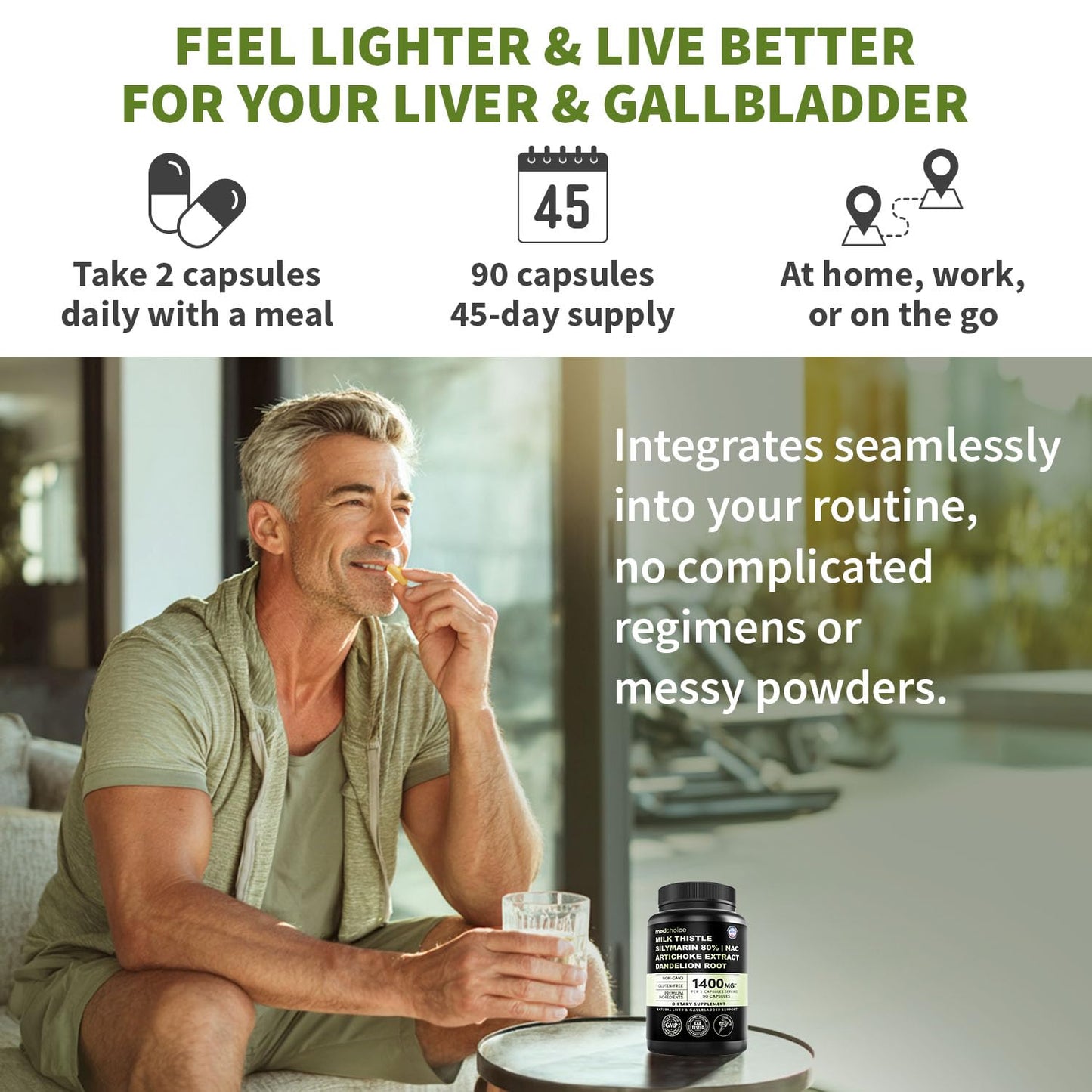 Milk Thistle Supplement w/ NAC, Artichoke & Dandelion – Liver Support Supplement & Gallbladder Supplements in One – Liver Detox – Milk Thistle