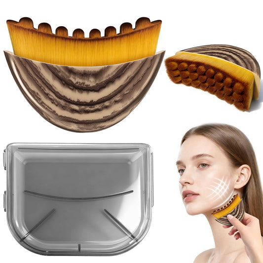 New Lymphatic Contour Face Brush, Lymphatic Drainage Facial Massager Brush for Chin & Neck Contour, Soft Bristles Suitable for All Skin Types, Ergonomic Beauty Tools with Portable Boxes (1 PCS) XILIUYUZ buy supplements Au