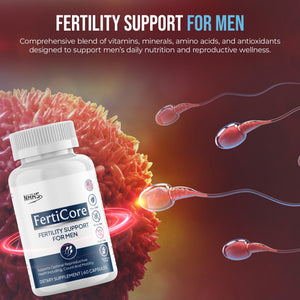NHHS FertiCore – Men’s Fertility & Reproductive Wellness Supplement – Supports Sperm Health, Motility & Vitality – with Vitamins, Minerals, Amino Acids & Antioxidants – Made in USA, 60 Capsules NHHSBuy Supplements Australia