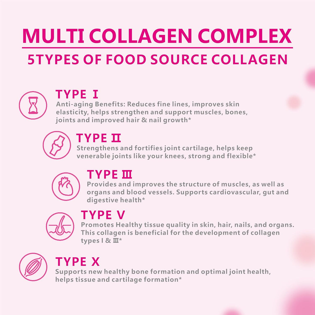 OMOGS Collagen Peptides Capsule，Naturally Sourced Hydrolyzed Collagen with prebiotic & Cranberry Extract - Hair, Skin, Nail, Joint, Digestive Health & Immune Support, Non-GMO, 100 Capsule