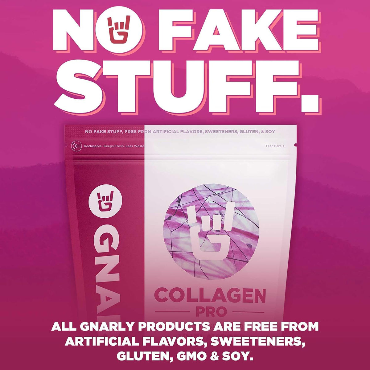 Gnarly Nutrition Collagen Peptides – Gnarly Collagen Pro with Vitamin C, Zinc & Copper – NSF Sport Certified, Protein Synthesis Vitamin Powder – Unflavored, 16.05 oz (30 Servings)