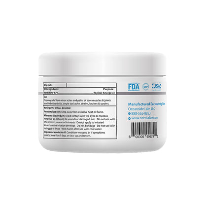 Nervitalize Fast Acting Nerve Pain Relief Cream Maximum Strength Formula - 3 fl oz - Helps Provide Neuro Pain Relief and Deep Nerve Nourishment to Support Normal Nerve Function - Made in The USA NervitalizeBuy Supplements Australia