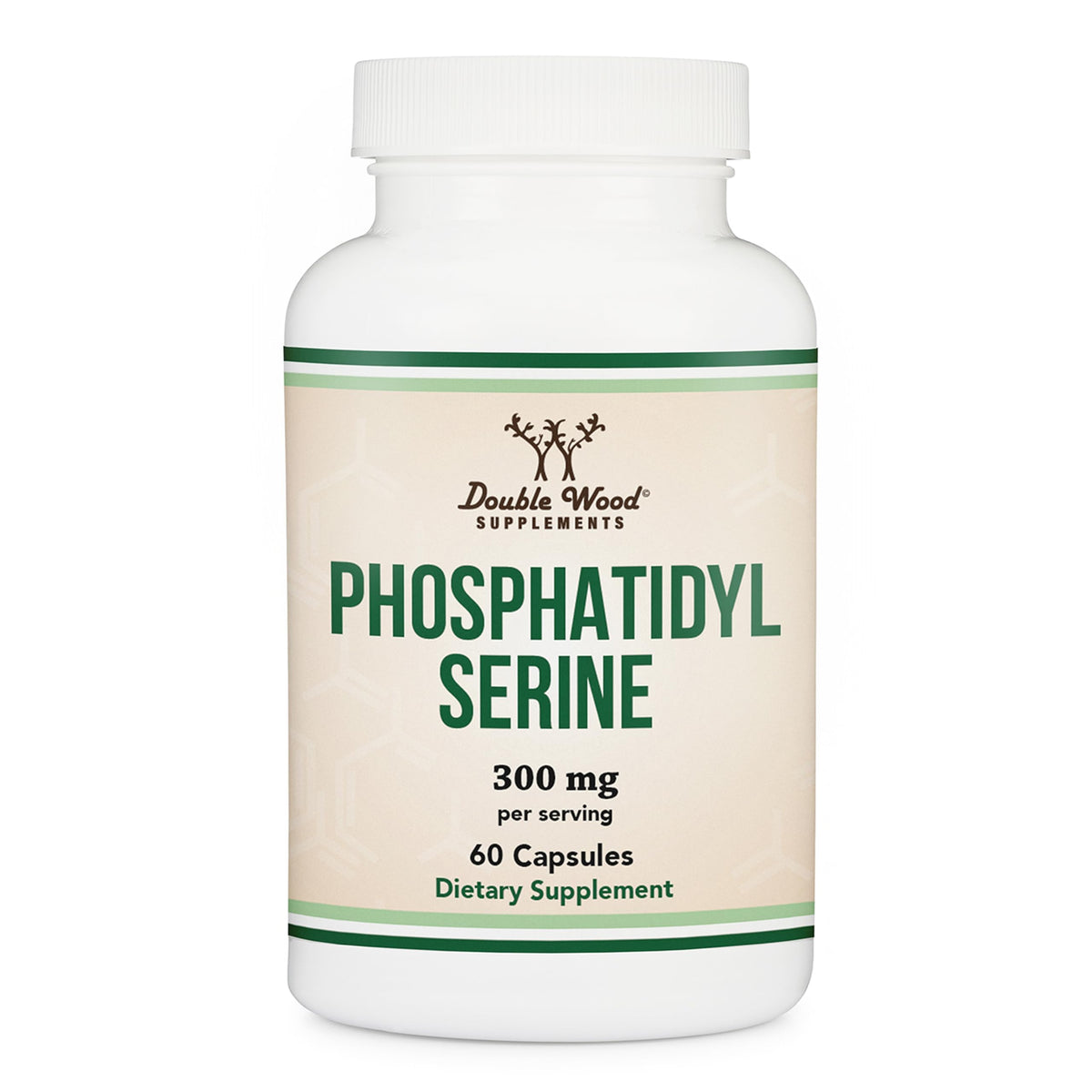 PhosphatidylSerine Supplement 300mg Per Serving, 120 Capsules (Phosphatidyl Serine Complex) by Double Wood