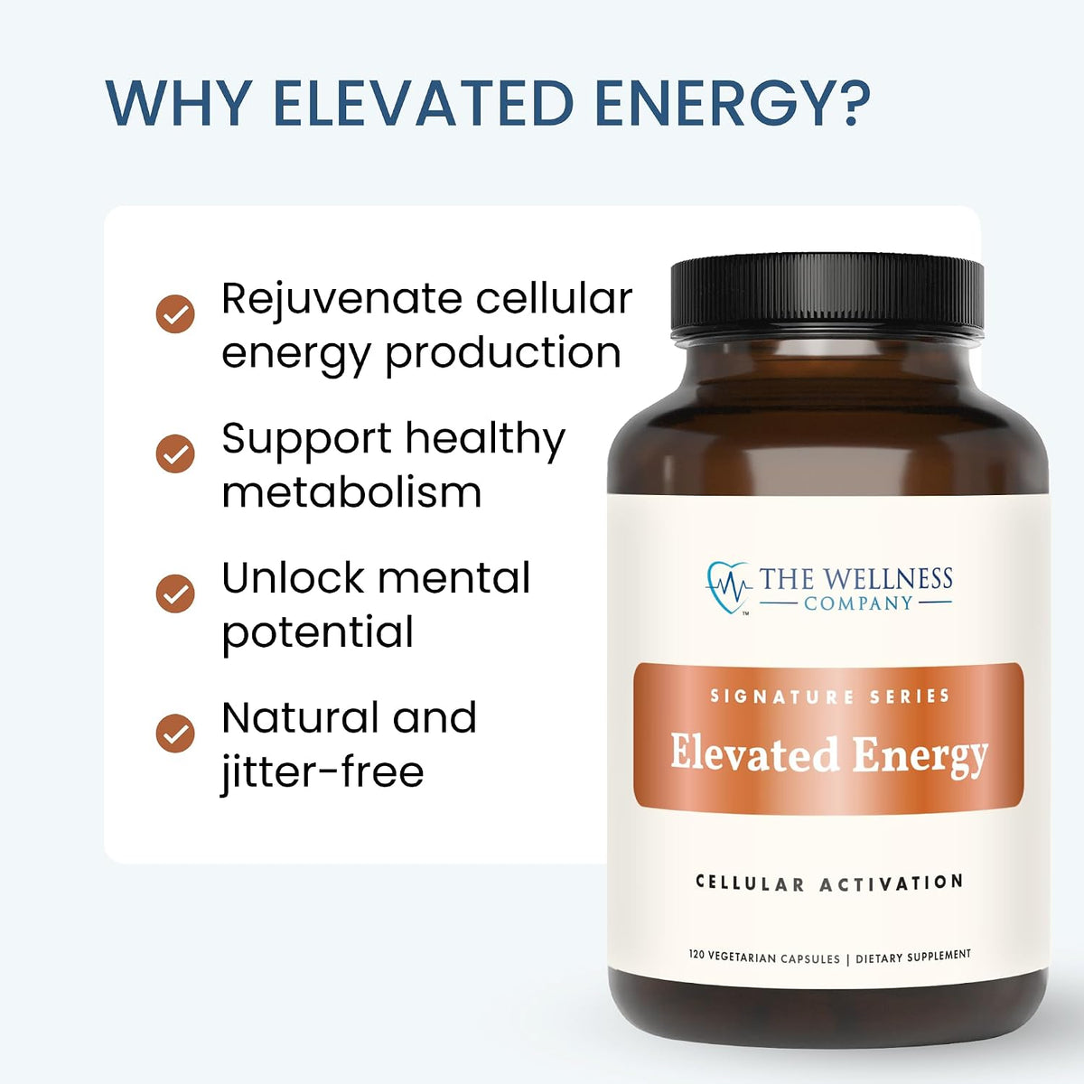 Elevated Energy – Caffeine-Free, Natural Energy Booster, 60ct