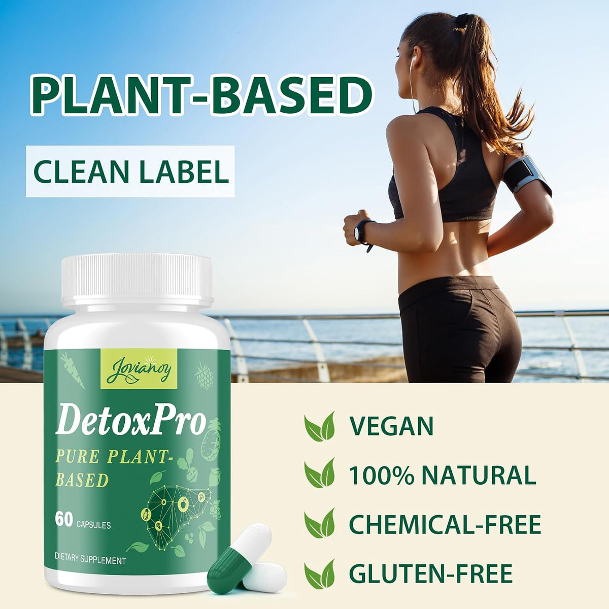 1000 MG Detox & Cleanse Capsules, 26-in-1 Plant-Based Formula for Detoxification, Detox Supplement for Women & Men, Natural Trace Binder, Liver, Antioxidant & Digestive Function, Vegan, 120 Counts