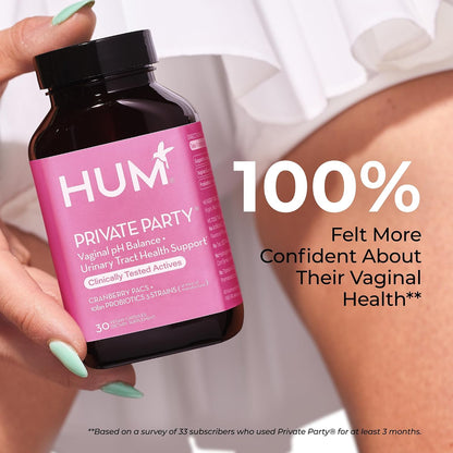 HUM Private Party Vaginal Probiotic, pH Balance & Urinary Health, 30 Count