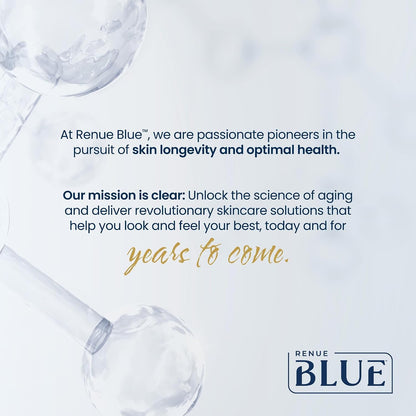 Renue Blue Skin Essentials Chocolate Drink Mix | Collagen Peptides Creatine & Protein Powder | Collagen (12g) Creatine (5g) Protein (15g) per Serving | Skin Hydration & Elasticity Support | 15 Sachets