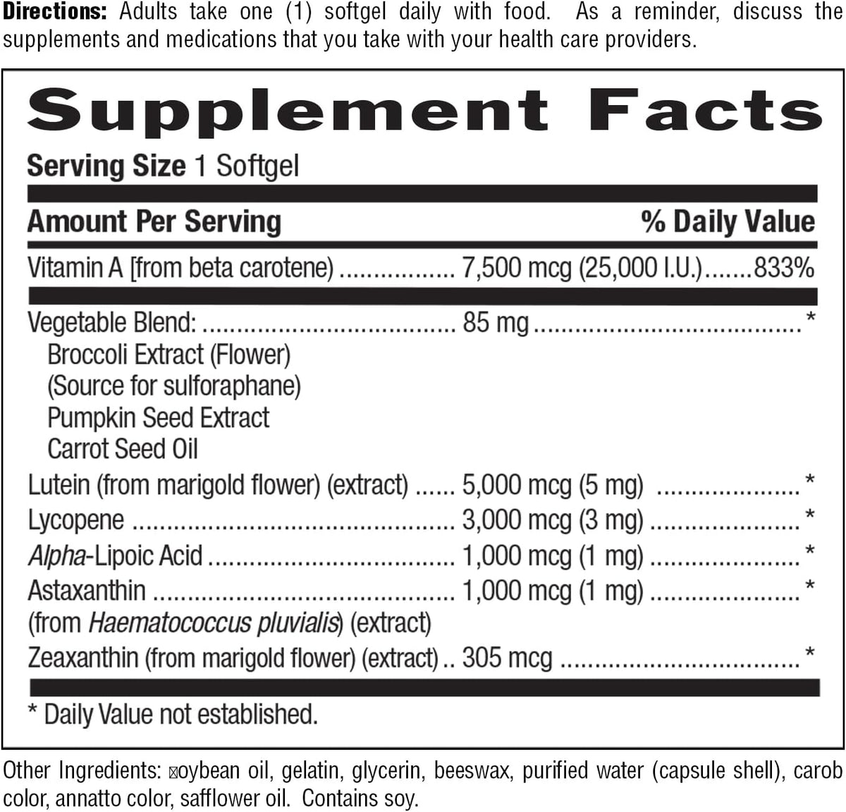 Country Life Carotenoid Complex with Lutein and Lycopene, 60 Softgels