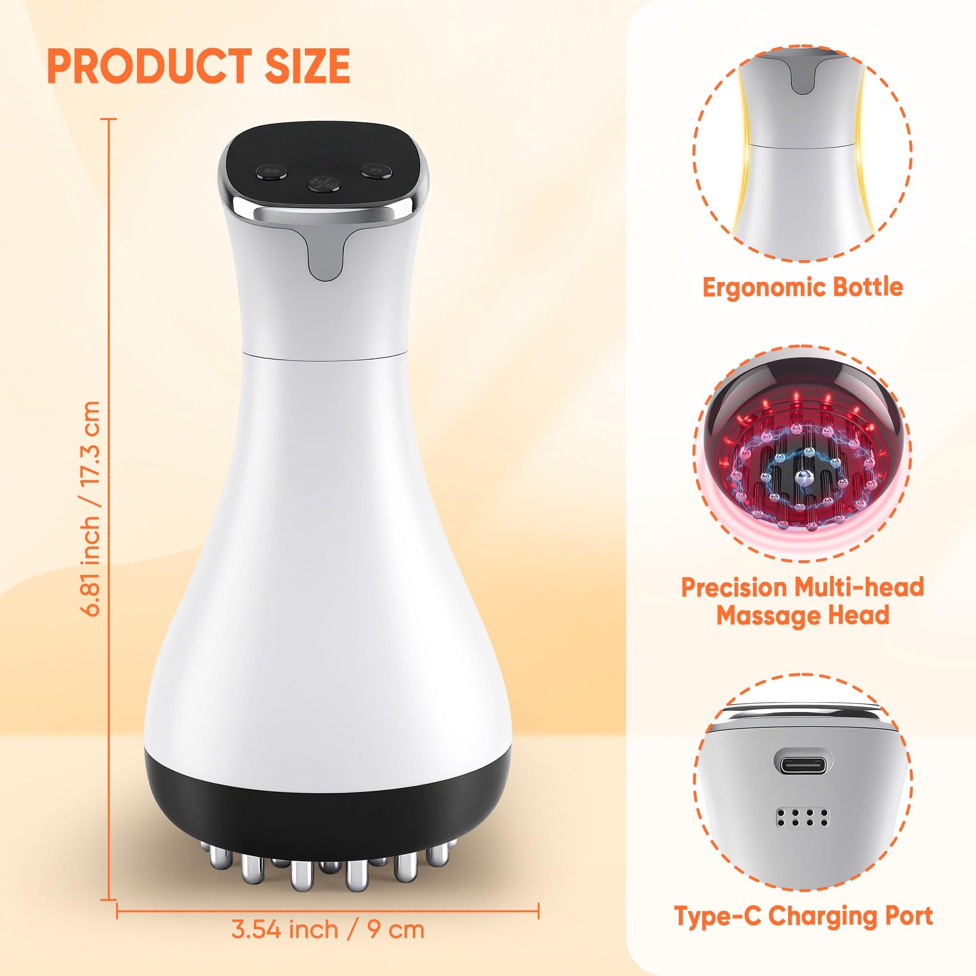 Rechargeable Lymphatic Drainage Massager & Cellulite Massage Tool with 3000mAh,Fascia Blaster for Reduce Stretch Marks for Legs, Arms & Belly,Body Sculpting Machine with Microcurrent for Office Travel Multford buy supplements Au