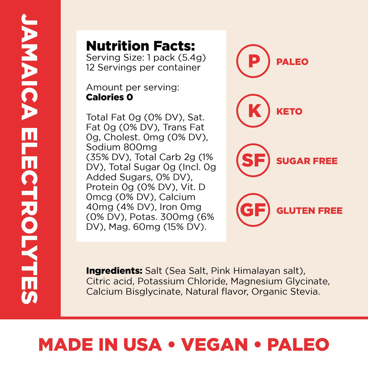 Santa Cruz Paleo Electrolyte Powder Sticks, Acai, Magnesium, Potassium, 12 Servings